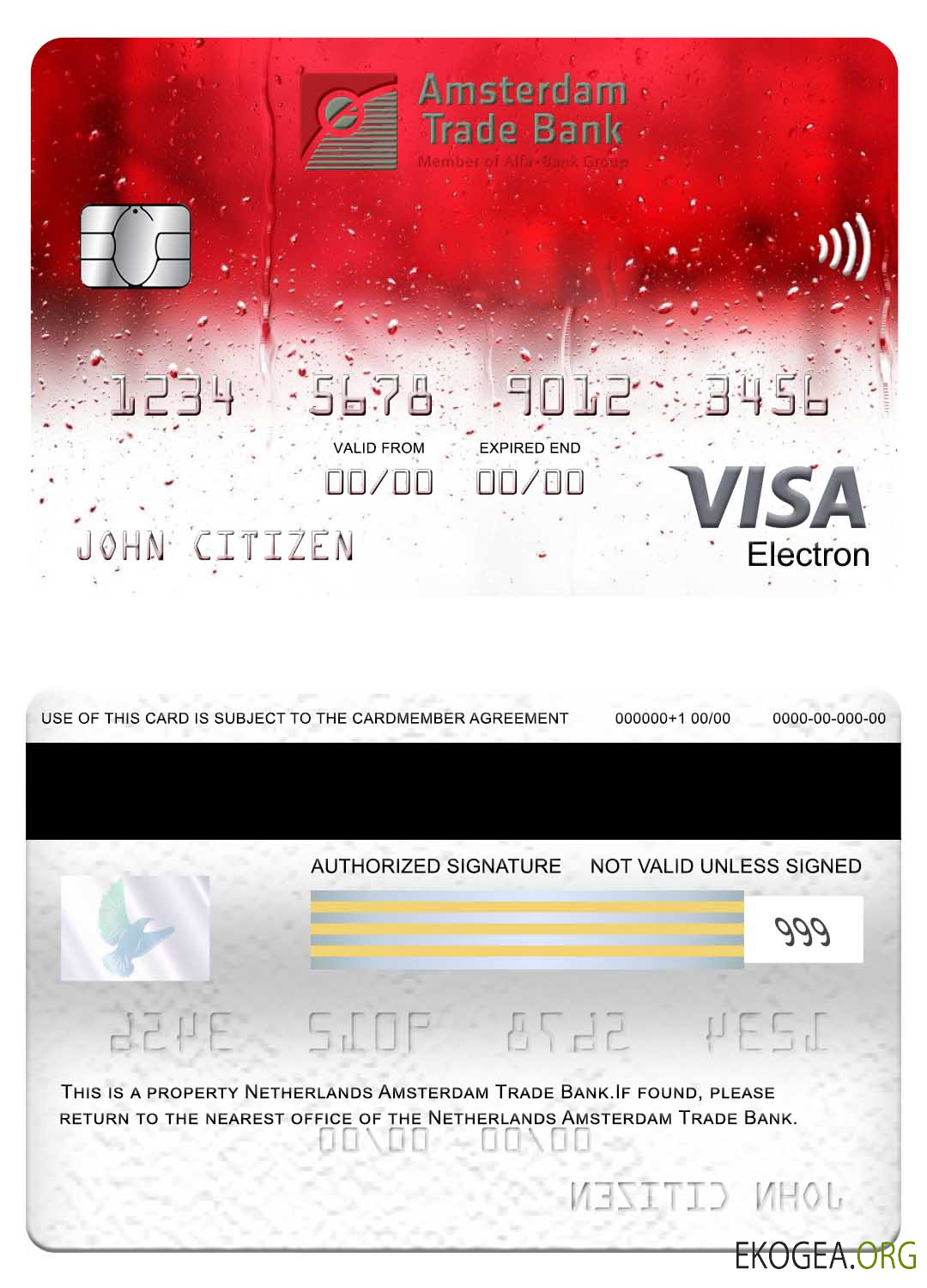 Carte électronique visa Pays Bas Amsterdam Trade Bank